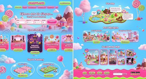 Candyland Bodrum Örnek Arayüz Web Sitesi Prototipi